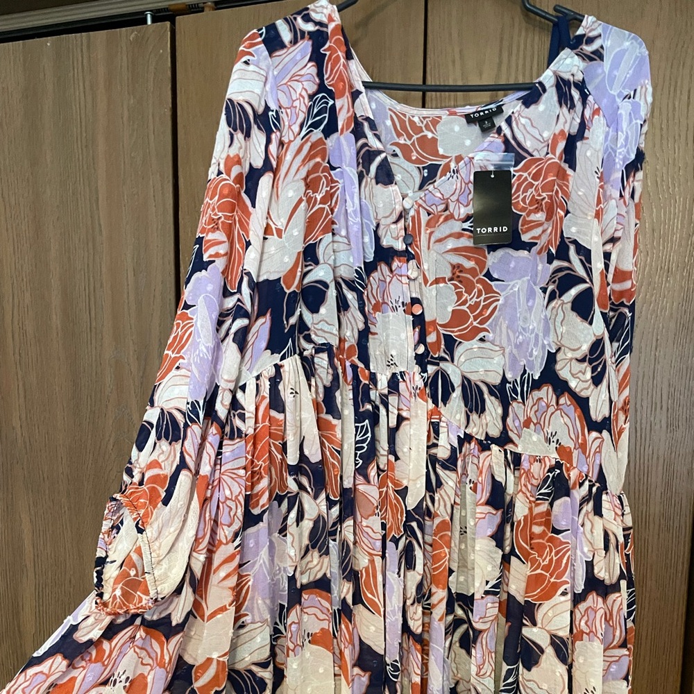 Torrid floral midi dress